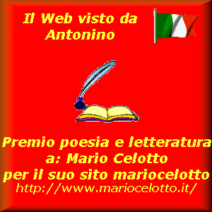 Premio distribuito a Mario per il suo sito  "MarioCelotto"